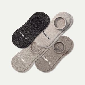 BOMBAS 4-PACK WOMEN'S CUSHIONED NO SHOW MIDWEIGHT SOCKS  WOMEN'S SMALL